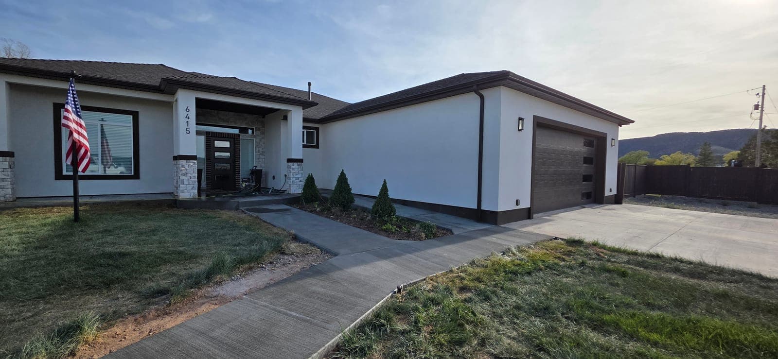 Front walkway & driveway — finished by Montara Forge